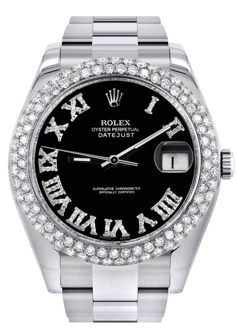 rolex datejust ii black dial roman numerals|rolex datejust 41mm roman numeral.